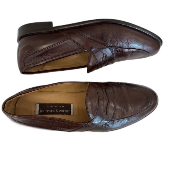 Johnston & Murphy Brown Leather Slip On Penny Loafers Men 11 M Classic Preppy‎ main image 10